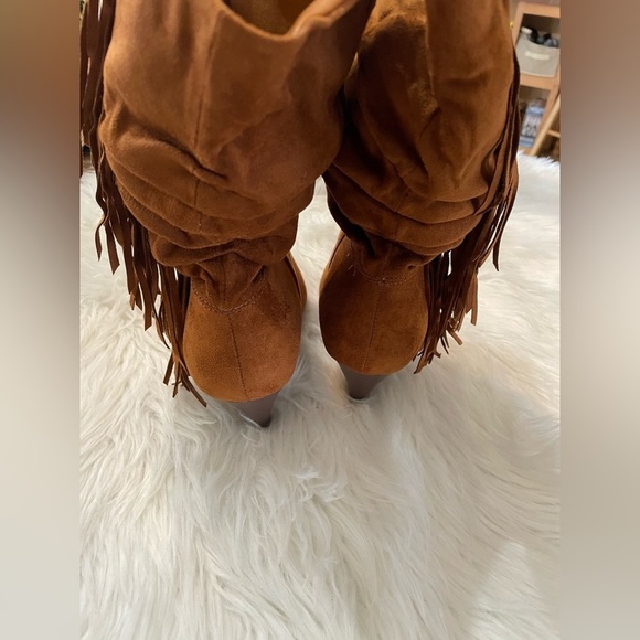 JUSTFAB SANNA Slouchy Boots NIB 7.5 Camel Color - Picture 9 of 11
